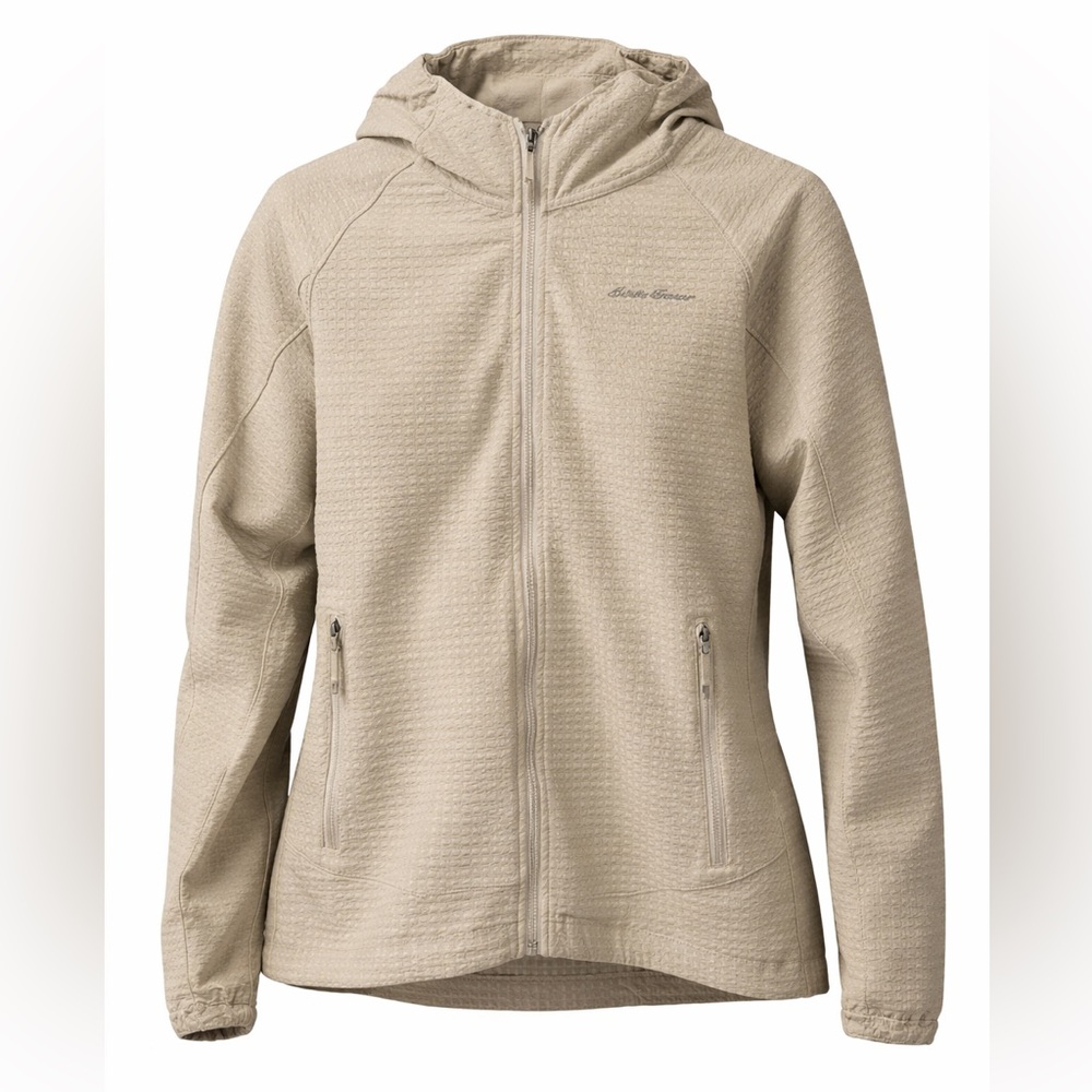 Eddie Bauer Hooded Full-Zip Off the Grid Lightweight Jacket - Pumice Size M